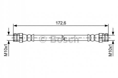 Шланг торм. зад. VW UP -20 BOSCH 1987481737 фото товару