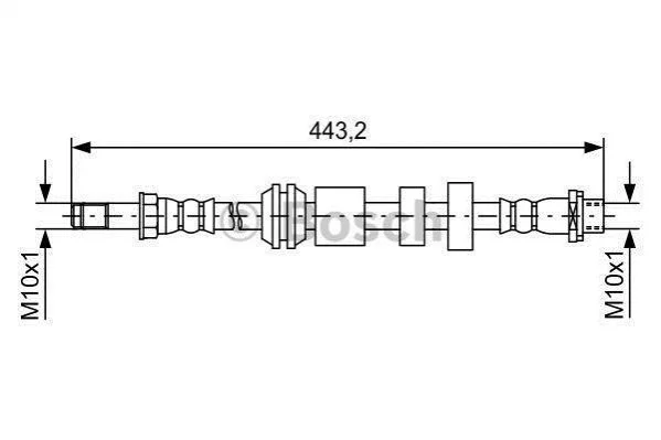 <strong>Шланг торм. пер. VOLVO V40 -19 BOSCH 1987481740 (фото 1)</strong>