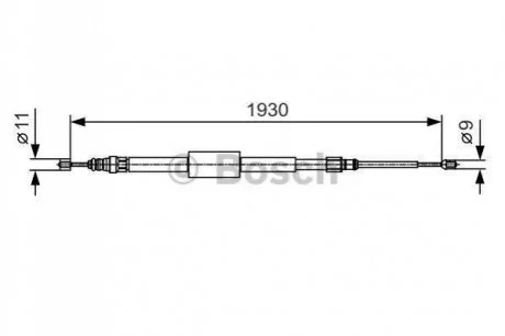 Трос ручного гальма для Renault BOSCH 1 987 482 011 фото товару