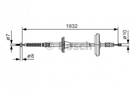 Трос торм. центр SAAB 9-3 BOSCH 1987482021 фото товару