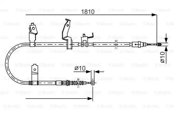<strong>Трос гальма стоянки BOSCH 1987482052 (фото 1)</strong>