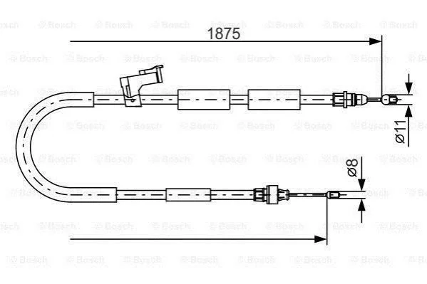 <strong>Трос ручного гальма BOSCH 1987482057 (фото 1)</strong>
