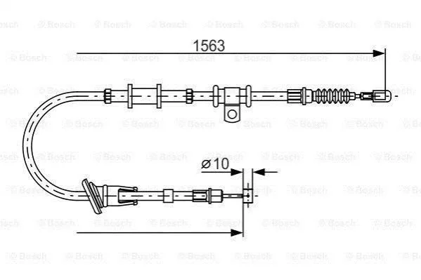 <strong>Трос ручного гальма BOSCH 1987482064 (фото 1)</strong>