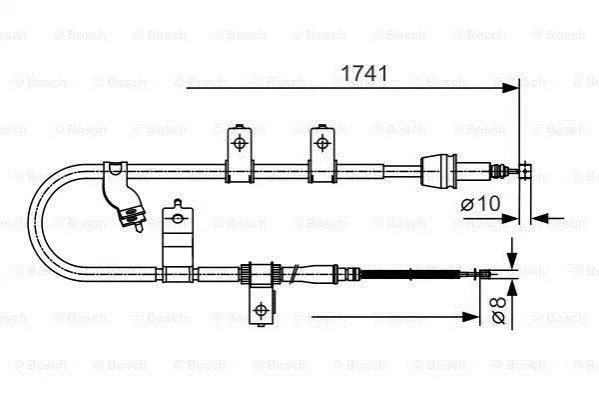 <strong>Трос ручного гальма BOSCH 1987482076 (фото 1)</strong>