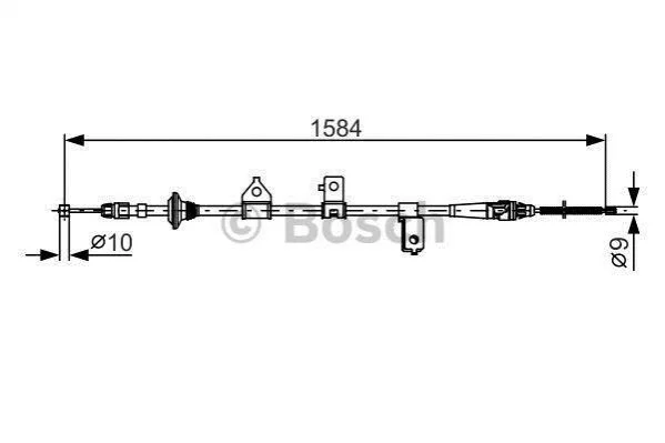 <strong>KIA Трос ручн.тормоза лев.Rio 00- BOSCH 1987482099 (фото 1)</strong>