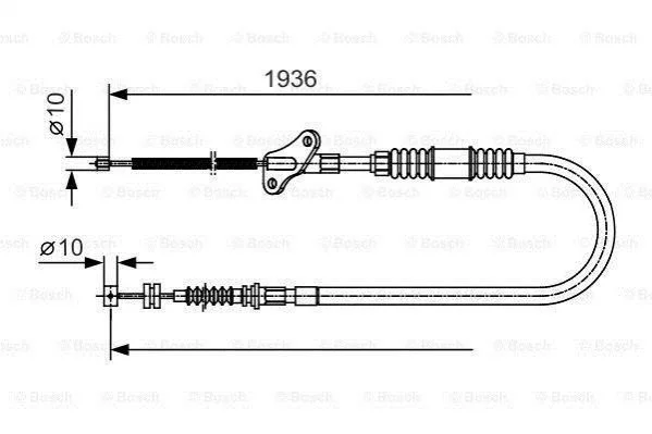 <strong>OPEL Трос ручного тормоза Frontera 92- BOSCH 1987482110 (фото 1)</strong>