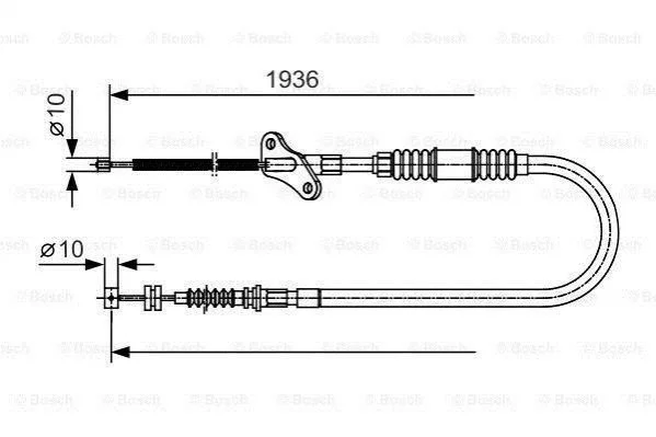 <strong>OPEL трос ручного гальма Frontera 92- BOSCH 1987482111 (фото 1)</strong>