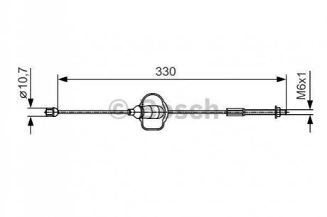 FORD Трос ручного тормоза пер.Focus 05- для Ford BOSCH 1987482121 фото товара