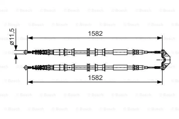 <strong>Трос ручного гальма BOSCH 1987482138 (фото 1)</strong>