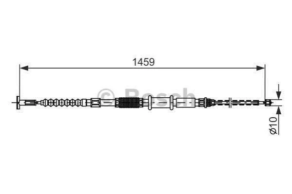 <strong>Трос ручного гальм. лів. FIAT MAREA -02 BOSCH 1987482180 (фото 1)</strong>