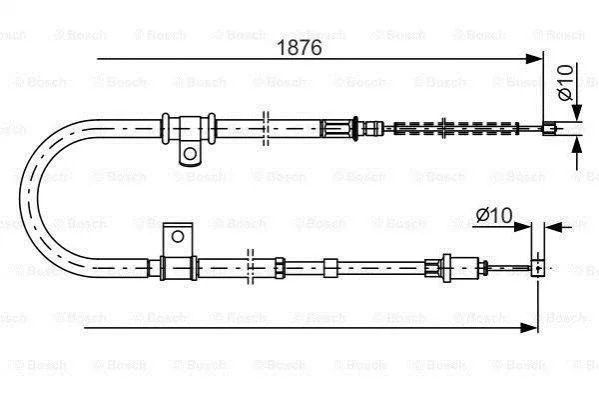 <strong>Трос ручного гальма BOSCH 1 987 482 183 (фото 1)</strong>