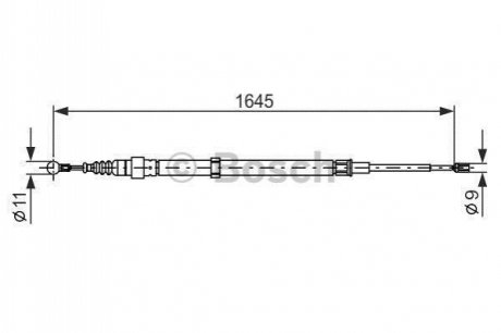 Трос стояночного тормоза BOSCH 1987482191 (фото 1)