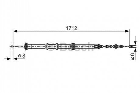 Тормозной трос BOSCH 1987482204 фото товара