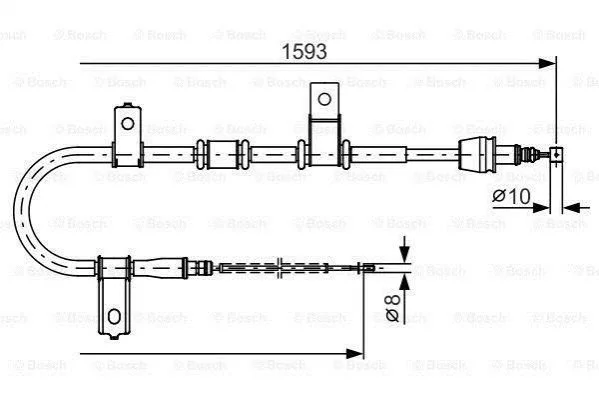 <strong>Трос зупиночних гальм BOSCH 1987482224 (фото 1)</strong>