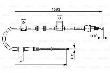 Трос зупиночних гальм для Hyundai BOSCH 1987482224 фото товару