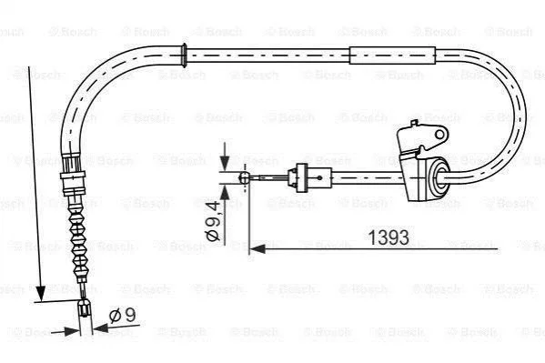 <strong>Трос торм. лев. MINI -12 BOSCH 1987482227 (фото 1)</strong>