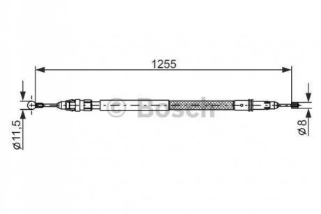 Трос ручного гальма для Peugeot, Citroen, Fiat, Lancia BOSCH 1987482235 фото товару