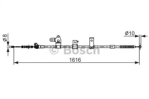 <strong>TOYOTA Трос ручного тормоза зад. лев. Corola -07 BOSCH 1987482307 (фото 1)</strong>