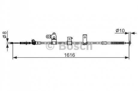 TOYOTA Трос ручного тормоза зад. лев. Corola -07 для BOSCH 1987482307 фото товара