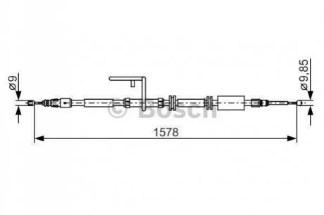 Трос ручного гальма для Land Rover BOSCH 1 987 482 314 фото товару