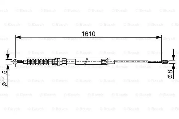 <strong>Трос ручного гальма BOSCH 1987482326 (фото 1)</strong>