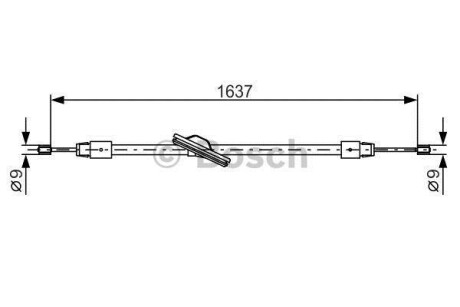 DB Трос ручного гальм. W204, S204, C207 BOSCH 1987482330 фото товару