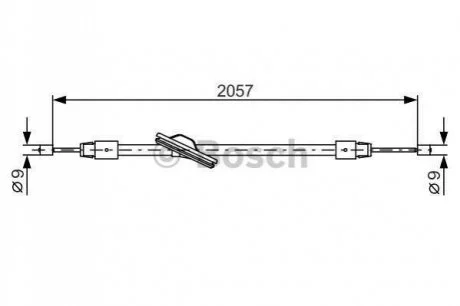 DB Трос ручного тормоза пер. W204 для Mercedes BOSCH 1987482331 фото товару