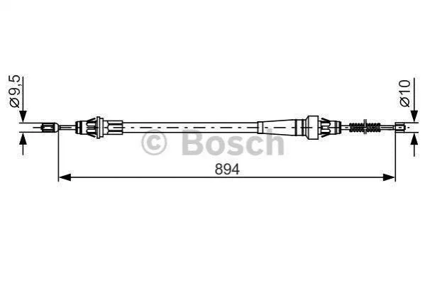 <strong>Трос зупиночних гальм BOSCH 1987482365 (фото 1)</strong>