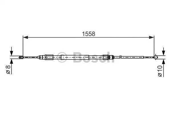 <strong>Трос ручного гальма BOSCH 1987482368 (фото 1)</strong>