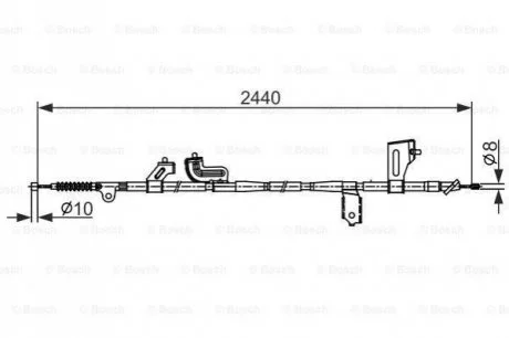 Трос зупиночних гальм для Nissan BOSCH 1987482425 фото товару