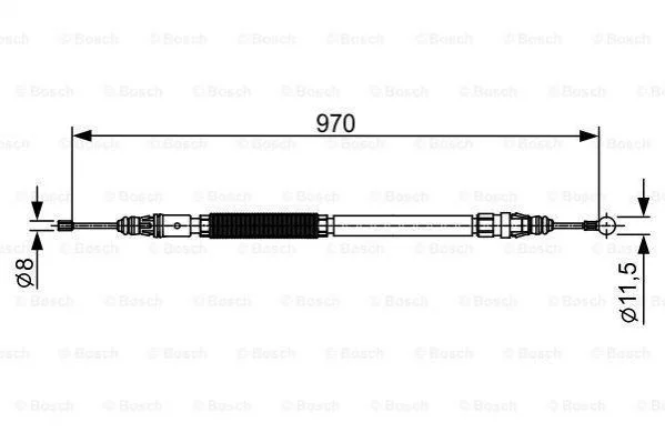 <strong>Трос ручного гальма BOSCH 1987482429 (фото 1)</strong>