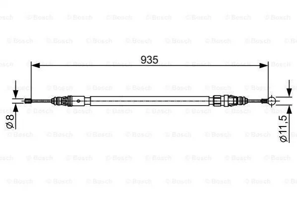 <strong>Трос ручного гальма BOSCH 1987482430 (фото 1)</strong>