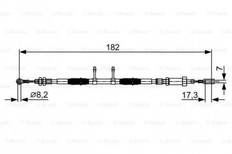 Трос ручного гальма для Fiat, Peugeot, Citroen BOSCH 1 987 482 450 фото товару