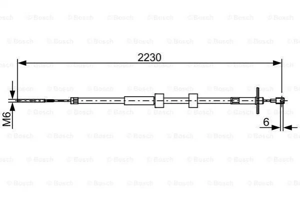 <strong>DB трос ручного гальм задн.лів.G W463 BOSCH 1987482500 (фото 1)</strong>