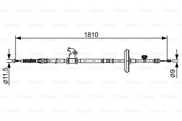 <strong>Трос торм лев. CHEVROLET Cruze BOSCH 1987482507 (фото 1)</strong>