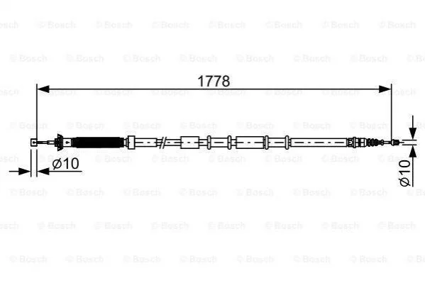<strong>Трос ручного гальма BOSCH 1987482509 (фото 1)</strong>