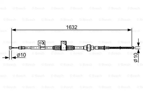<strong>Трос ручного гальма BOSCH 1987482519 (фото 1)</strong>
