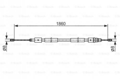 Трос ручного тормоза BOSCH 1 987 482 540 фото товара