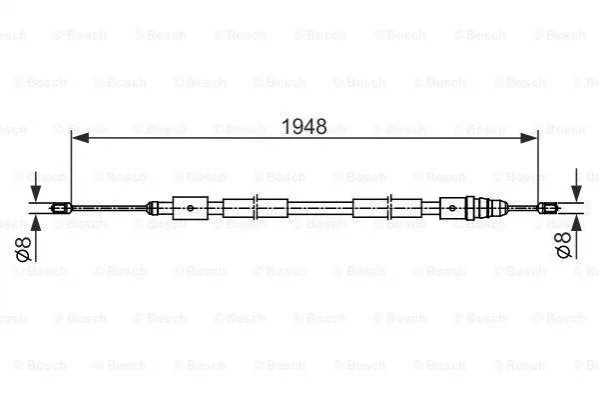 <strong>Трос ручного гальма BOSCH 1987482541 (фото 1)</strong>