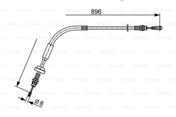 <strong>Трос зупиночних гальм BOSCH 1987482543 (фото 1)</strong>