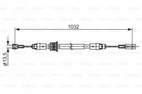 Трос ручного гальма BOSCH 1 987 482 548 фото товару