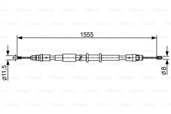 <strong>Трос ручного гальма BOSCH 1 987 482 552 (фото 1)</strong>