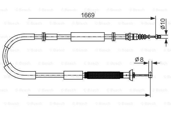 <strong>Трос ручного гальма BOSCH 1987482588 (фото 1)</strong>