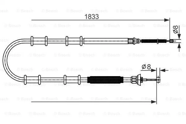 <strong>Трос ручного гальма BOSCH 1987482593 (фото 1)</strong>