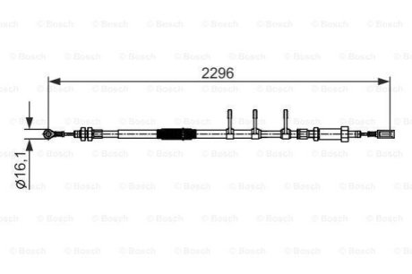 Трос ручного гальма BOSCH 1 987 482 595 фото товара