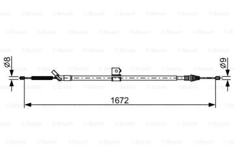 Трос ручного гальма для Nissan BOSCH 1 987 482 630 фото товару