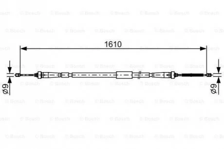 Трос ручного гальма для Renault BOSCH 1 987 482 636 фото товару