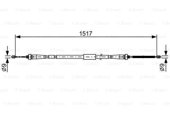 <strong>RENAULT Трос ручного гальма лів. CAPTUR I 13- BOSCH 1987482639 (фото 1)</strong>