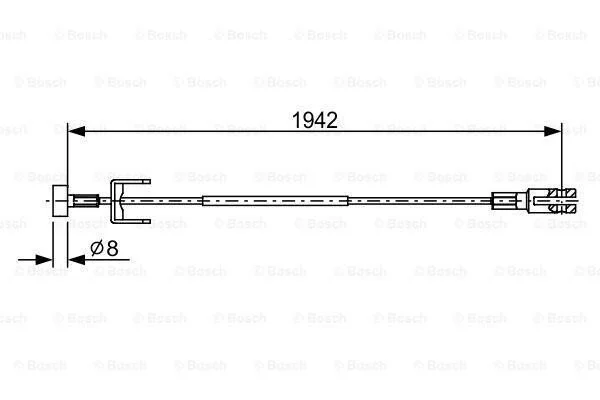 <strong>OPEL трос ручного гальма середній. VIVARO A 06-, RENAULT TRAFIC II BOSCH 1987482643 (фото 1)</strong>