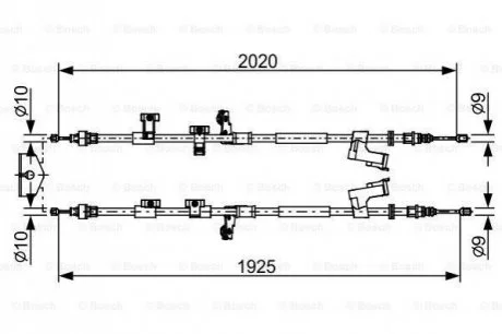 Трос ручного гальма для Ford BOSCH 1987482709 фото товару